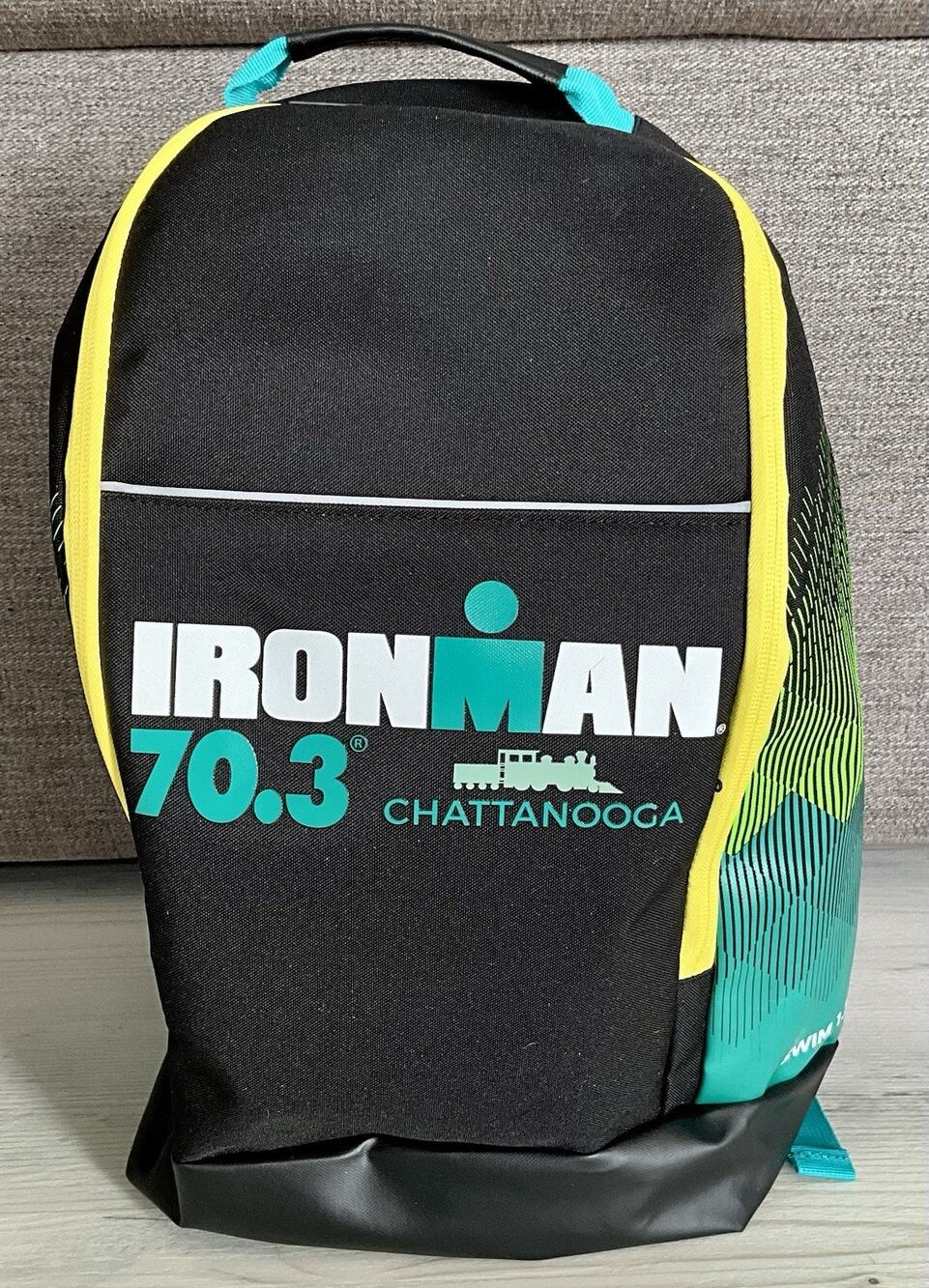 Ironman 70.3 Backpack Triathlon Chattanooga Tennessee - Black Green Yellow